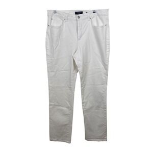 Charter Club Jean Shop Lexington Straight White Jeans Women's Size 16